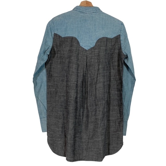 Diesel Fiftyfive DSL Sutcliffe Button Down Tunic Shirt Size Small NWT - Picture 2 of 11